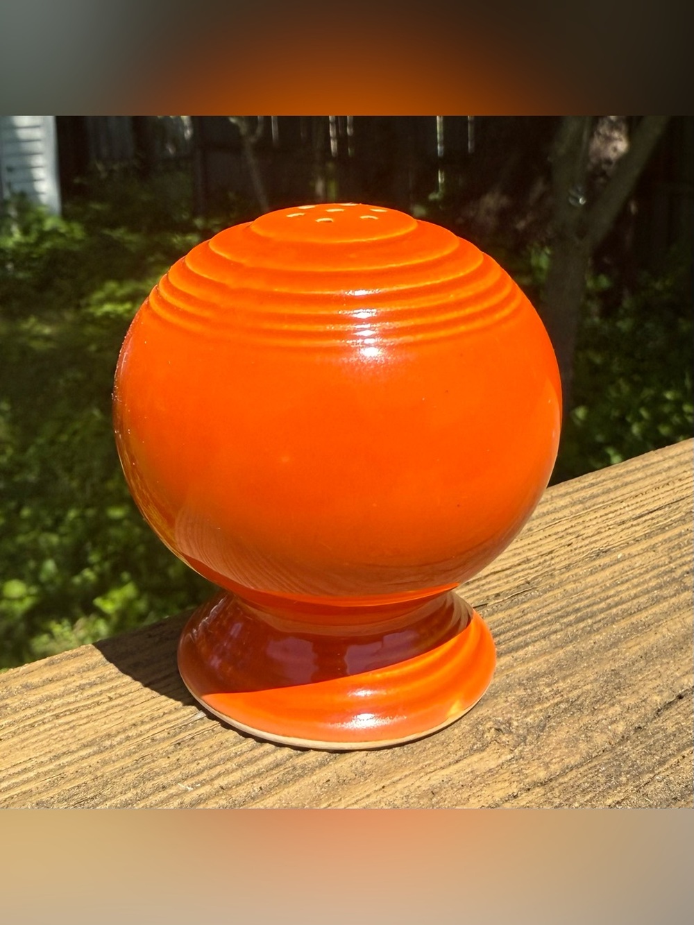 One Fiesta Fiestaware Red Orange Radioactive Pepper or Salt Shaker Ball Vintage